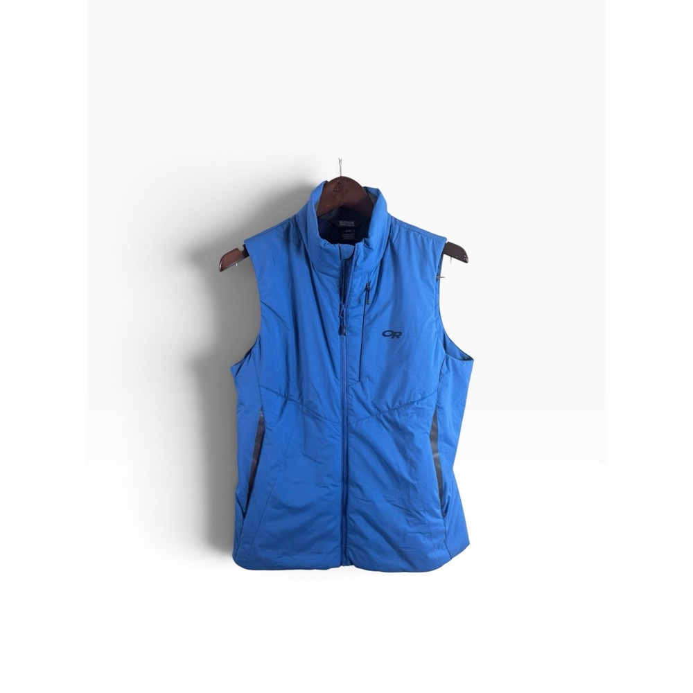 Outdoor Research Womens Refuge Vest Medium Blue Insulated Puffer Zip Up